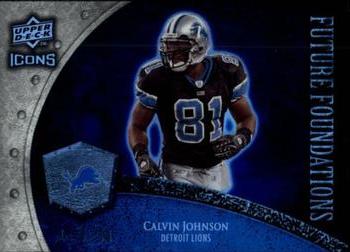 2008 Upper Deck Icons - Future Foundations Blue #FF7 Calvin Johnson Front