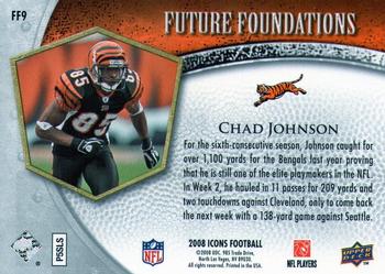 2008 Upper Deck Icons - Future Foundations Blue #FF9 Chad Johnson Back