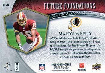 2008 Upper Deck Icons - Future Foundations Blue #FF20 Malcolm Kelly Back