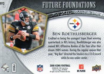 2008 Upper Deck Icons - Future Foundations Silver #FF3 Ben Roethlisberger Back