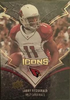 2008 Upper Deck Icons - Gold Die Cut #2 Larry Fitzgerald Front