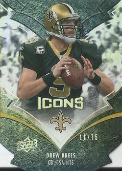2008 Upper Deck Icons - Gold Die Cut #62 Drew Brees Front