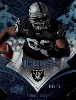 2008 Upper Deck Icons - Gold Die Cut #72 Ronald Curry Front