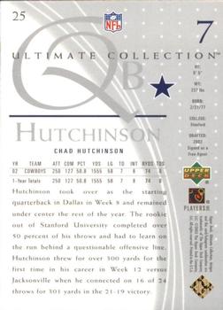 2003 Upper Deck Ultimate Collection #25 Chad Hutchinson Back