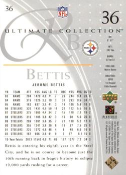 2003 Upper Deck Ultimate Collection #36 Jerome Bettis Back