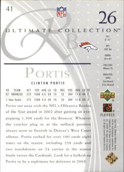 2003 Upper Deck Ultimate Collection #41 Clinton Portis Back