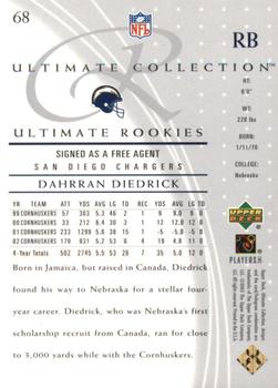 2003 Upper Deck Ultimate Collection #68 Dahrran Diedrick Back