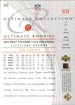 2003 Upper Deck Ultimate Collection #69 Lee Suggs Back