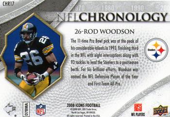 2008 Upper Deck Icons - NFL Chronology Gold #CHR17 Rod Woodson Back