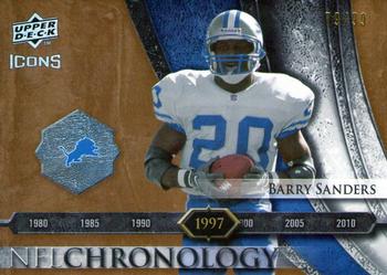 2008 Upper Deck Icons - NFL Chronology Gold #CHR21 Barry Sanders Front