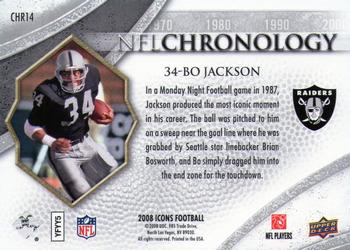 2008 Upper Deck Icons - NFL Chronology Silver #CHR14 Bo Jackson Back
