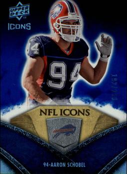 2008 Upper Deck Icons - NFL Icons Blue #NFL2 Aaron Schobel Front
