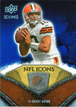 2008 Upper Deck Icons - NFL Icons Blue #NFL10 Brady Quinn Front