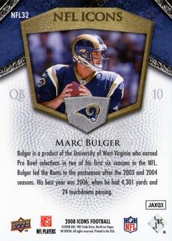 2008 Upper Deck Icons - NFL Icons Blue #NFL32 Marc Bulger Back