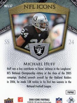 2008 Upper Deck Icons - NFL Icons Gold #NFL37 Michael Huff Back