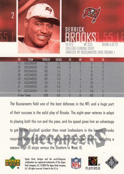 2003 Upper Deck #2 Derrick Brooks Back