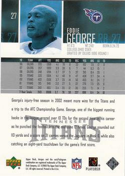 2003 Upper Deck #27 Eddie George Back