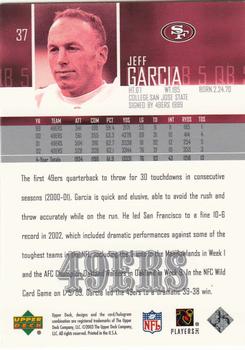 2003 Upper Deck #37 Jeff Garcia Back