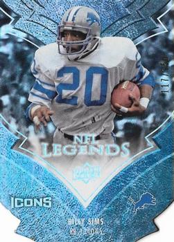 2008 Upper Deck Icons - NFL Legends Silver Die Cut #LEG2 Billy Sims Front