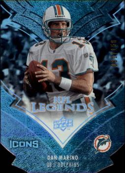 2008 Upper Deck Icons - NFL Legends Silver Die Cut #LEG6 Dan Marino Front