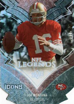 2008 Upper Deck Icons - NFL Legends Silver Die Cut #LEG14 Joe Montana Front