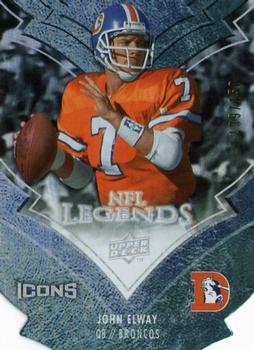 2008 Upper Deck Icons - NFL Legends Silver Die Cut #LEG17 John Elway Front