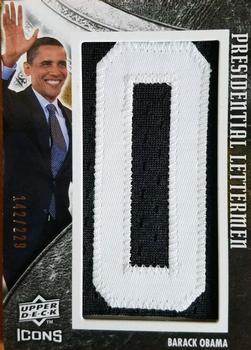 2008 Upper Deck Icons - Presidential Icons Lettermen #PL1-1 Barack Obama - O Front