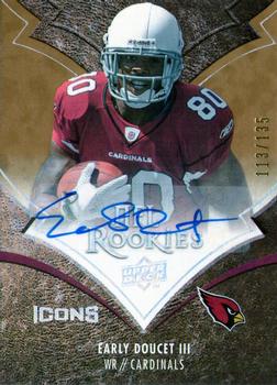 2008 Upper Deck Icons - Rookie Autographs Rainbow #131 Early Doucet III Front