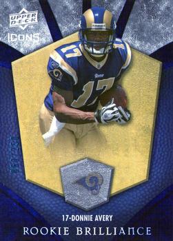 2008 Upper Deck Icons - Rookie Brilliance Blue #RB1 Donnie Avery Front