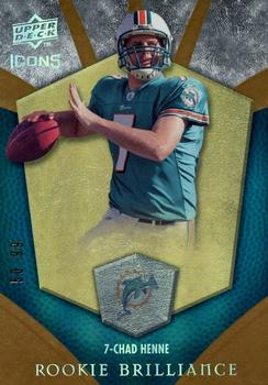 2008 Upper Deck Icons - Rookie Brilliance Gold #RB4 Chad Henne Front
