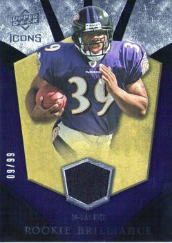 2008 Upper Deck Icons - Rookie Brilliance Jersey Gold #RB33 Ray Rice Front