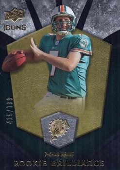 2008 Upper Deck Icons - Rookie Brilliance Jersey Silver #RB4 Chad Henne Front
