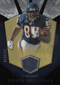 2008 Upper Deck Icons - Rookie Brilliance Jersey Silver #RB9 Earl Bennett Front