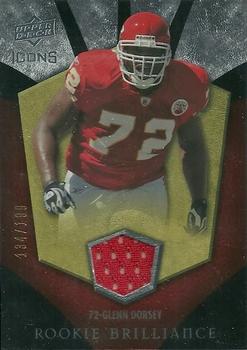 2008 Upper Deck Icons - Rookie Brilliance Jersey Silver #RB10 Glenn Dorsey Front