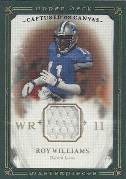 2008 Upper Deck Masterpieces - Captured on Canvas Jerseys #CC29 Roy Williams Front