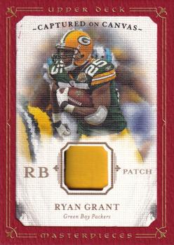 2008 Upper Deck Masterpieces - Captured on Canvas Jerseys Patch #CC57 Ryan Grant Front