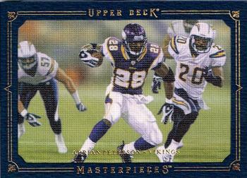 2008 Upper Deck Masterpieces - Framed Blue #75 Adrian Peterson Front