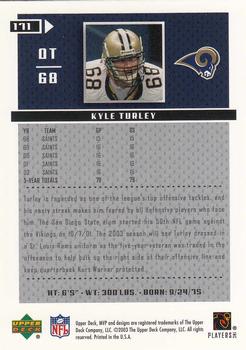 2003 Upper Deck MVP #171 Kyle Turley Back