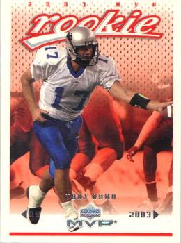 2003 Upper Deck MVP #341 Tony Romo Front