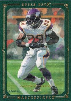 2008 Upper Deck Masterpieces - Framed Green #2 Adrian Peterson Front