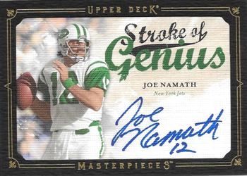 2008 Upper Deck Masterpieces - Stroke of Genius Autographs #SOG50 Joe Namath Front
