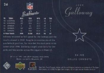 2003 Upper Deck Pros & Prospects #26 Joey Galloway Back