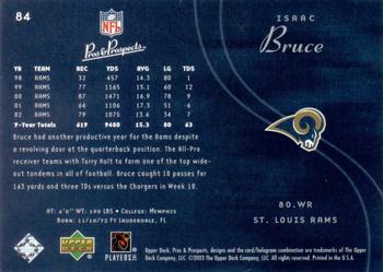 2003 Upper Deck Pros & Prospects #84 Isaac Bruce Back