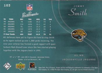 2003 Upper Deck Pros & Prospects #103 Jimmy Smith Back