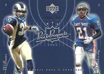 2003 Upper Deck Pros & Prospects #167 Dennis Weathersby / Aeneas Williams Front