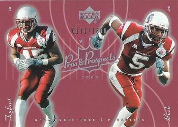 2003 Upper Deck Pros & Prospects #175 Mike Bush / Marcus Trufant Front