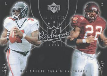 2003 Upper Deck Pros & Prospects #183 Lee Suggs / Michael Vick Front