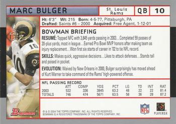 2004 Bowman #10 Marc Bulger Back