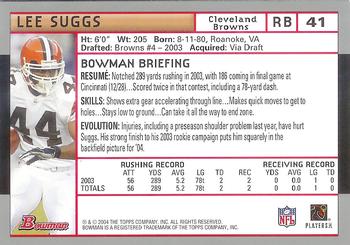2004 Bowman #41 Lee Suggs Back