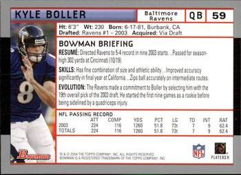 2004 Bowman #59 Kyle Boller Back